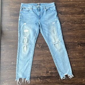 Polo Ralph Lauren The Tompkins Skinny Crop Distressed Jeans Women Denim 31R